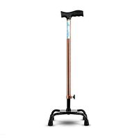 Aluminum Walker Crutches Thicken Old Man's Corner Non-Slip Cane 3 Color 62cm1.25mm MUMUJIN (Color : Brown)