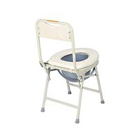 SMFYY Folding Commode Chair, Toilet Seat Old Man Toilet Mobile Toilet Pregnant Woman Back Toilet