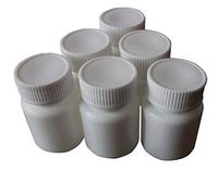 erioctry 50pcs Plastic Empty Solid Powder Medicine Bottles Pill Tablet Container Holder White (15ml)