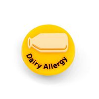 StickyJ USA Dairy Allergy Rubber Medical Bracelet Button for Children