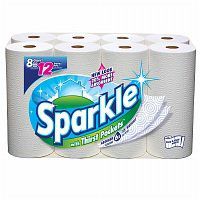 Sparkle Paper Towels, Giant Rolls, Pick-A-Size, White, 8 ea - 2pc