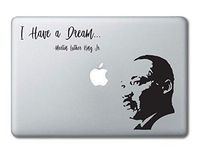 Martin Luther King Jr Quote I Have a Dream Printed Clear Vinyl Decal Sticker Compatible with Apple MacBook Pro Air 11" 12" 13" 15" All Years Laptop Trackpad Keyboard (15" MacBook (All Models))