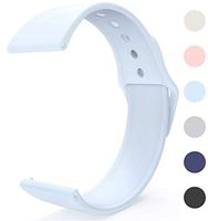 Sunnywoo 20mm Watch Silicone Watch Band Strap with Quick Release Pins Compatible with Garmin Vivoactive 3,Samsung Galaxy Watch 42mm /Ticwatch E and All The 20mm Width Smart and Traditional Watch Lugs