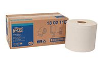 Tork 130211B Paper Wiper, Centerfeed, 2-Ply, 9.00" Width x 866' Length, White (Case of 2 Rolls, 800 per Roll, 1,600 Wipers per Case)