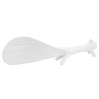 uxcell Squirrel Design Handle Plastic Meal Paddle Rice Scoop White