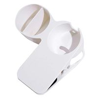 Cup Holder Clip Cup Clamp Holder with Divider Tray Cup Stand Holder On Desk Table for Drink Phones Snacks (White)