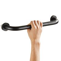 IMPEU Oil Rubbed Bronze Bathroom Shower Grab Bar, Straight Style, 16 Inch, Bathtube Saftey Bar, Home Care Support Handrail