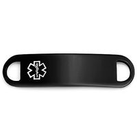 StickyJ USA Black Medical ID Tag for Bracelets