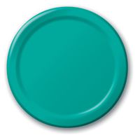Creative Converting Touch of Color 24 Count Paper Lunch Plates, Tropical Teal