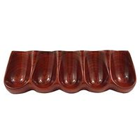SHZONS Tobacco Pipe Display Rack, Rose Wooden Smoking Pipe Shelf for 5 Pipes Tobacco Pipe Stand