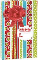 Red Blue and Green Polka Dots Merry Trees Stripe Holiday/Christmas Deluxe- Gift Wrap Wrapping Paper with Gift Tags and Bows