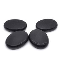AKOAK 4 Pcs Professional Massage Hot Stone Natural Heat Retention Basalt for Spa, Massage Therapy and Relaxation,2.36" x 3.14"