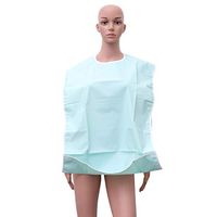 SUPVOX Adult Bib Washable Reusable Bib Waterproof Bib Clothing Protector with Crumb Catcher Pocket for Women Men (Light Green)