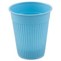 Plastic Medical & Dental Cups, 5 oz, Sky Blue, Fluted, 100/Bag, 10 Bags/Carton