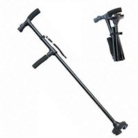 Chunse Walking Sticks Foldable Anti-Skid Ajustable 5 Height Telescopic Walking Cane with Built-in LED Light for Men Women Seniors Disabled and Elderly