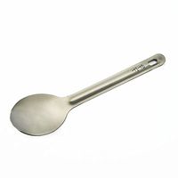 TiTo Outdoor Camping Titanium Spoon Ultralight Titanium Spork Fork with Straight Handle for Outdoor Camping & Picnic (Spoon)