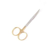 Scissors 4.5 Inches Curved with Tungsten Carbide Inserts Gold Plated Handle Extra Sharp and Durable by Precise Canada
