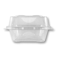 World Centric Compostable/Biodegradable Fiber Hinged 1 Compartment To-Go Boxes (250 ct.) by World Centric