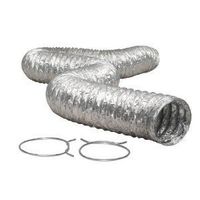 Lambro 4" X 4' Aluminum Flexible Dryer Vent Air Duct 4 Ft with 2 Clamps