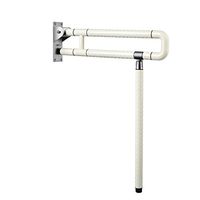 Medical Safety Toilet Grab Bar Handicap Bathroom Seat Support Foldable Skid Resistance Toilet Bathroom Bar Bathroom Hand Grips for Disability Aid and Elderly Assistance (White 75CM)
