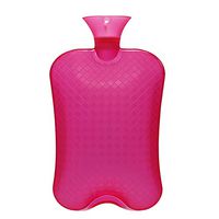Environmental PVC Transparent Hot Water Bottle,3L Thick Explosion-Proof Plaid Hand Warmers Hot Water Bag for Back/Neck/Legs, Hot and Cold Therapies (5 Colors) (Color : Rose red)