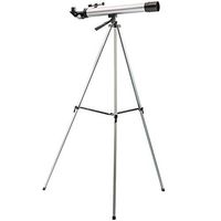 Refractor Telescope Tripod Stand Portable Refractory Travel Scope Interchangeable Eye Lenses 50mm Clear Aperture 600mm Focal Length H5 120x, H10 60x Eyepiece 4x18 Sight Glass Finder Scope (RTS)
