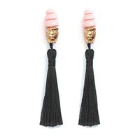 Utopiat Audrey Style Holly Tassel Earplug in Midnight Black Inspired By BATs