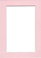 Pack of (10) 5x7 Acid Free White Core Picture Mats Cut for 4x6 Pictures in Pink