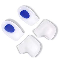 Gel Heel Cushion Inserts, Gel Heel Cups and Compression Heel Sleeves Socks combination packages for sore heel pain and plantar massage