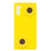 Amocase Soft Rubber Case with 2 in 1 Stylus for Samsung Galaxy Note 10/Note 10 5G,Premium Slim 3D DIY Candy Color Flexible Slicone Back Case for Samsung Galaxy Note 10/Note 10 5G - Cute Sunflower