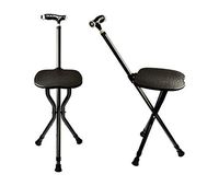 Walking Cane Seat Folding Walking Stick Tripod Spectator Seat for Men and Women Lightweight Travel Seat Plus Cane Mobility Seat Cane Adjustable Folding Walking Cane Chair