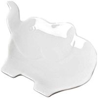 Abbott Collection Blanc Elephant Tea Bag Holder, White