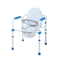SMFYY Folding Elderly Commode Chair, Mobile Elderly Pregnant Woman Commode Chair, Disabled Toilet Seat Toilet, Portable and Durable