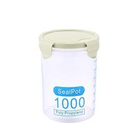 Goodfans 3 Sizes Round Food Storage Containers Reusable Washable Plastic Containers Kitchen Pets People Food keepers Storage Cups