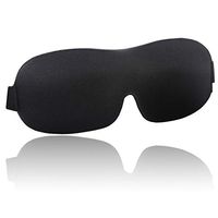 Men’s Women’s Blackout Sleep Mask, saillsen Comfy Soft 3D Blindfold Lightweight Eye Mask for Sleeping Shift Work Nap with Adjustable Strap Travel Eye Mask with Free Earplugs & A Pouch, 1 Pack, Black