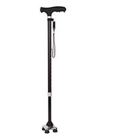 LAIZI Aluminum Crutch, Old one-Legged Cane, Old-Fashioned Four-Pointed Cane, Folded, Non-Slip,