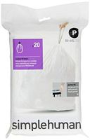 simplehuman Custom Fit Trash Can Liner P, 50-60 L / 13-16 Gal, 20-Count