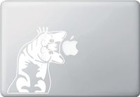 Cat - Whatcha Doin? - I Can Haz? - MacBook or Laptop Decal (5.5" w x 6" h) (Color Variations Available) (White)