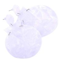 1 Pair Fashion European Triangle Round Acrylic Geometric Drop Earrings Ear Stud Accessory Good Accessories Women Stylish Design Womens Cheap Bright Pretty