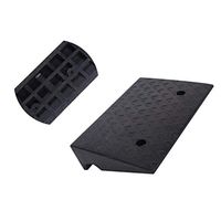 Easy Edge Threshold Ramp，Thick Rubber Stable Triangle Pad Multifunctional Heavy-Duty Threshold Car Uphill Pad Height: 11-19cm (Color: Black, Size: 50 42 11cm) (Size : 505017CM)