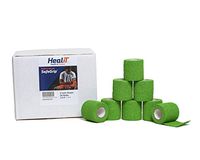 HealiT SafeGrip™ 2inch-Wide Self-Adhering Performance Athletic Wrap, Adhesive Flexible Breathable, Athletic Tape Ideal for Stretch Wrist, Ankle, Hand, etc. - Green - 24 Pack/Case