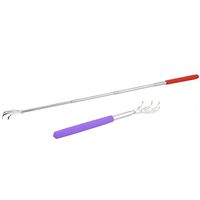 uxcell Stainless Steel Home Claw Hand Shape Telescopic Back Massor Scratcher 2 Pcs Purple Red