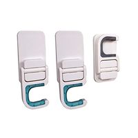 Fitlyiee 3 PCS Mop Holder Self Adhesive/Wall Mount No Drilling Anti-Slip Broom Holder(Random Color)