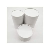 Postal mailing Paper Cardboard Canister Tube Cylinder Round jar Packaging Gift Box,White,8.2x8.2x11.2cm