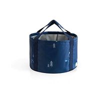 Hengtongtongxun Multifunctional collapsible portable travel outdoor wash basin folding bucket home camping hiking fishing washing 12L/18L materials (Capacity : 12L, Color : Dark blue)