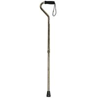 PCP Offset Handle Foam Grip Adjustable Cane, Cheetah Pattern
