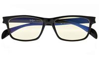 Blue Light Blocking,Reduce Eyestrain,UV Protection,Computer Reading Gaming Glasses Unisex(Black,Amber Tinted Lenses) +0.5