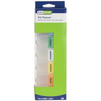 Ezy Dose 2XL Universal Push 'n Pop Pill Reminder with Multi Colored Tabs, Clear, 2-Pack