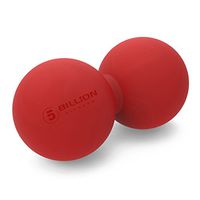 5BILLION Peanut Massage Ball - Double Lacrosse Massage Ball & Mobility Ball for Physical Therapy - Deep Tissue Massage Tool for Myofascial Release, Muscle Relaxer, Acupoint Massage (red)