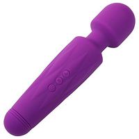 Willibill Personal Wand Massager with 20 Magic Vibration Patterns Whisper Quiet and Handheld USB Rechargeable and Waterproof Powerful Cordless for Back and Neck Relief (Purple)